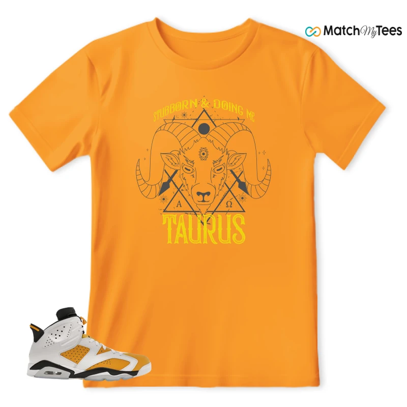 NIKE AIR JORDAN 6 YELLOW OCHRE SNEAKER Matching Tees t-shirt