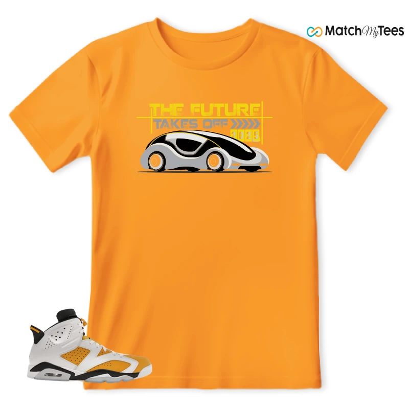 NIKE AIR JORDAN 6 YELLOW OCHRE SNEAKER Matching Tees t-shirt