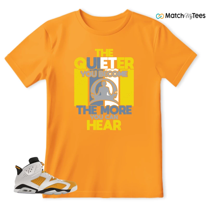 NIKE AIR JORDAN 6 YELLOW OCHRE SNEAKER Matching Tees t-shirt