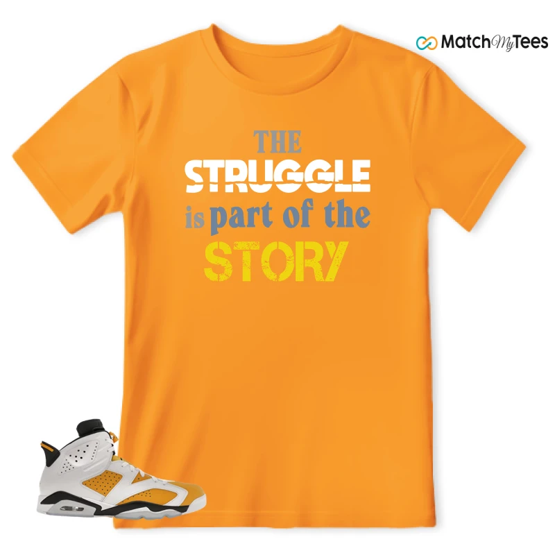 NIKE AIR JORDAN 6 YELLOW OCHRE SNEAKER Matching Tees t-shirt