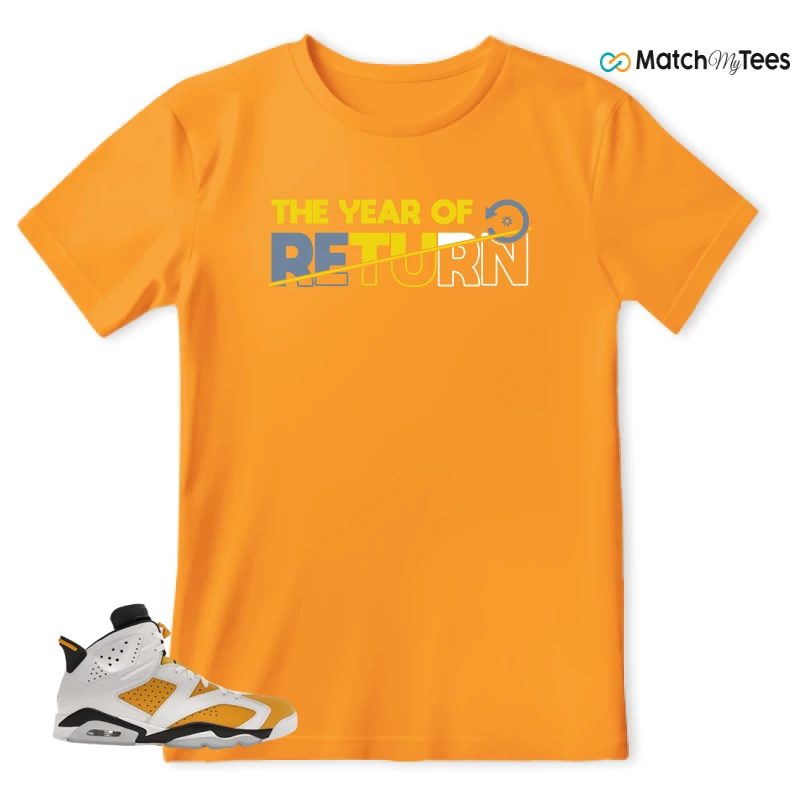 NIKE AIR JORDAN 6 YELLOW OCHRE SNEAKER Matching Tees t-shirt