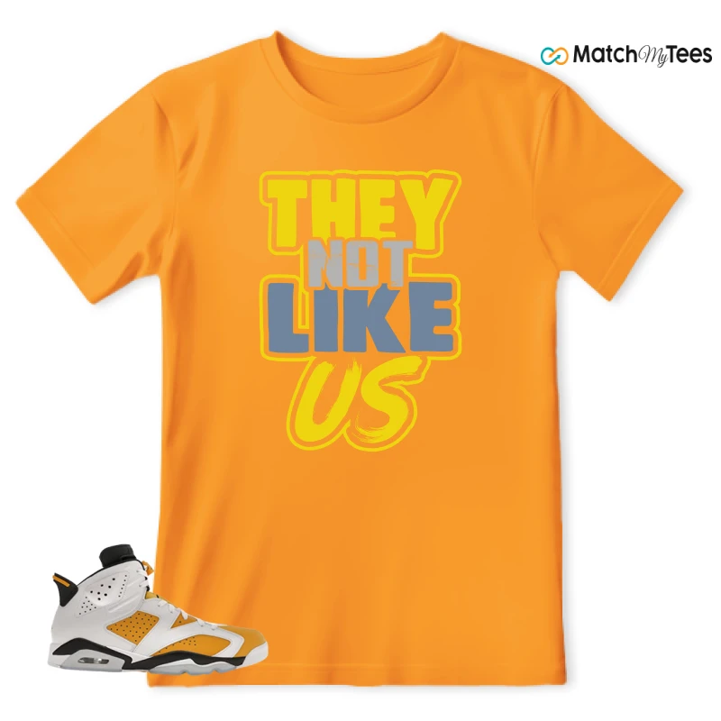 NIKE AIR JORDAN 6 YELLOW OCHRE SNEAKER Matching Tees t-shirt