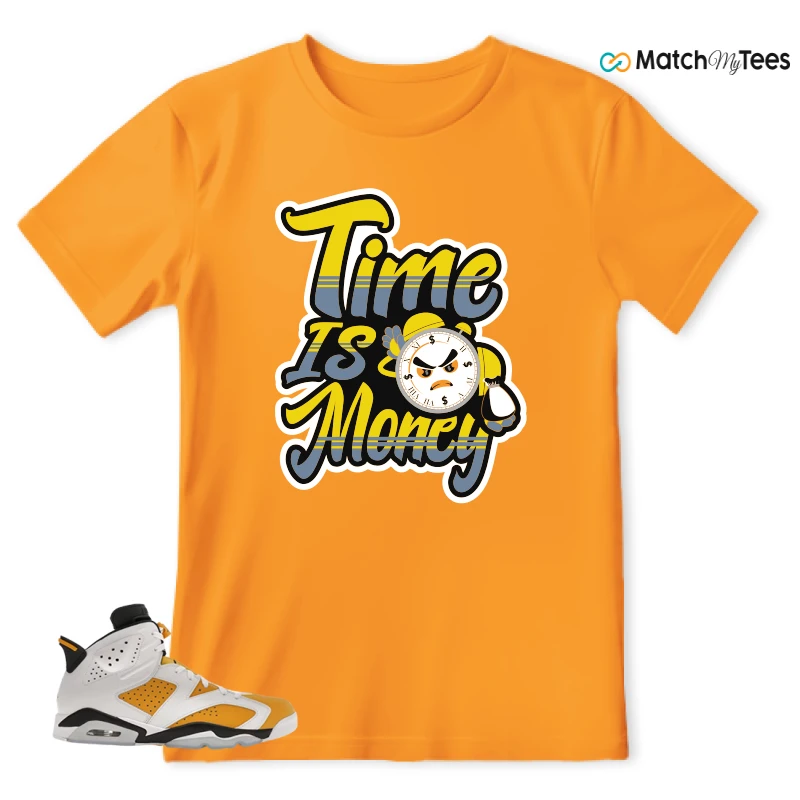NIKE AIR JORDAN 6 YELLOW OCHRE SNEAKER Matching Tees t-shirt
