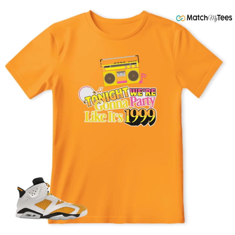 NIKE AIR JORDAN 6 YELLOW OCHRE SNEAKER Matching Tees t-shirt