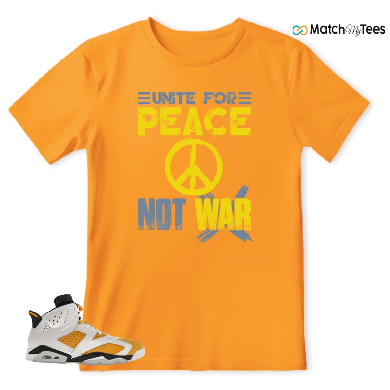 NIKE AIR JORDAN 6 YELLOW OCHRE SNEAKER Matching Tees t-shirt