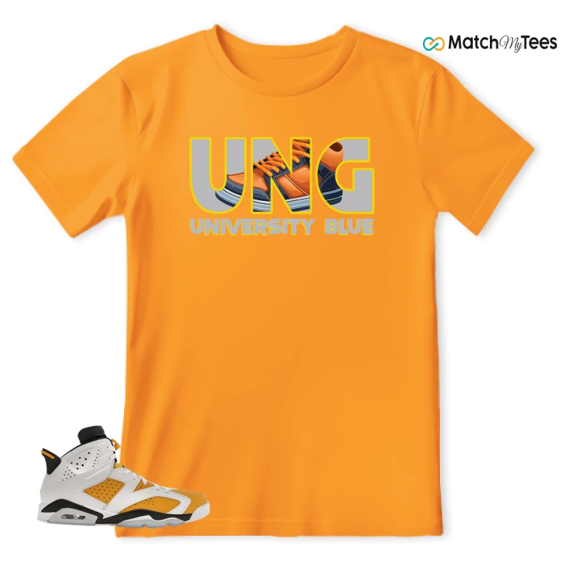 NIKE AIR JORDAN 6 YELLOW OCHRE SNEAKER Matching Tees t-shirt