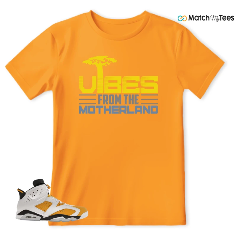 NIKE AIR JORDAN 6 YELLOW OCHRE SNEAKER Matching Tees t-shirt
