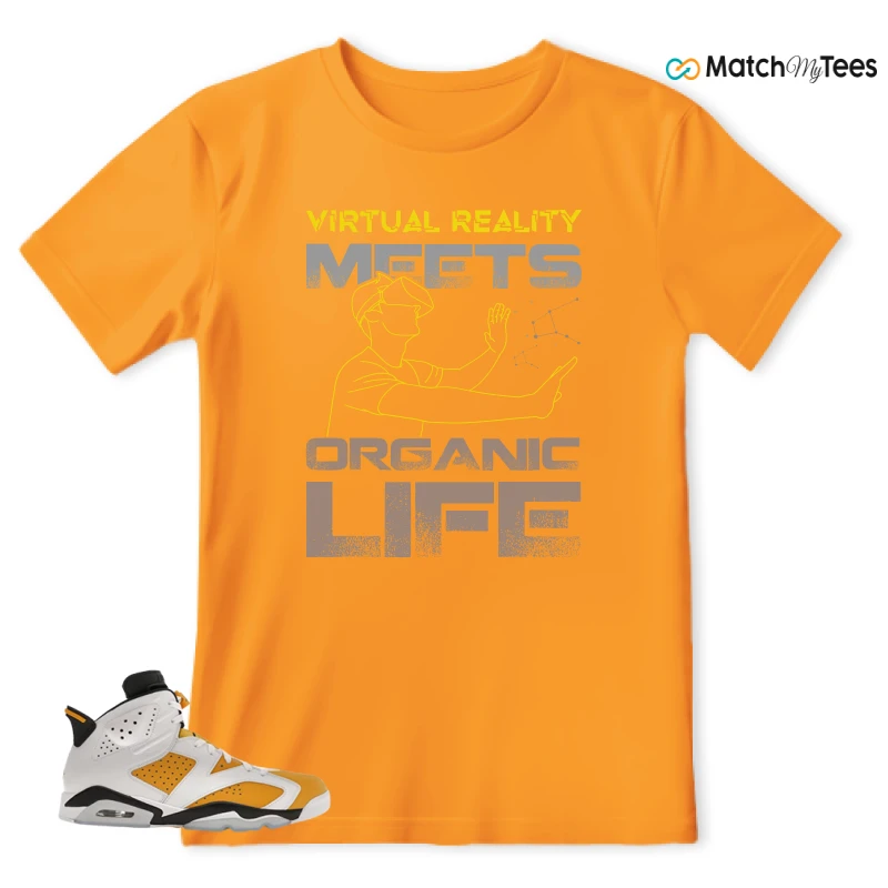 NIKE AIR JORDAN 6 YELLOW OCHRE SNEAKER Matching Tees t-shirt