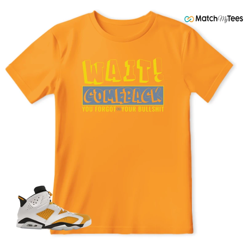 NIKE AIR JORDAN 6 YELLOW OCHRE SNEAKER Matching Tees t-shirt