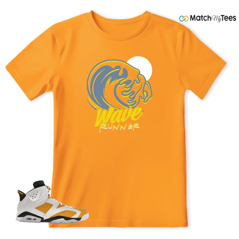 NIKE AIR JORDAN 6 YELLOW OCHRE SNEAKER Matching Tees t-shirt