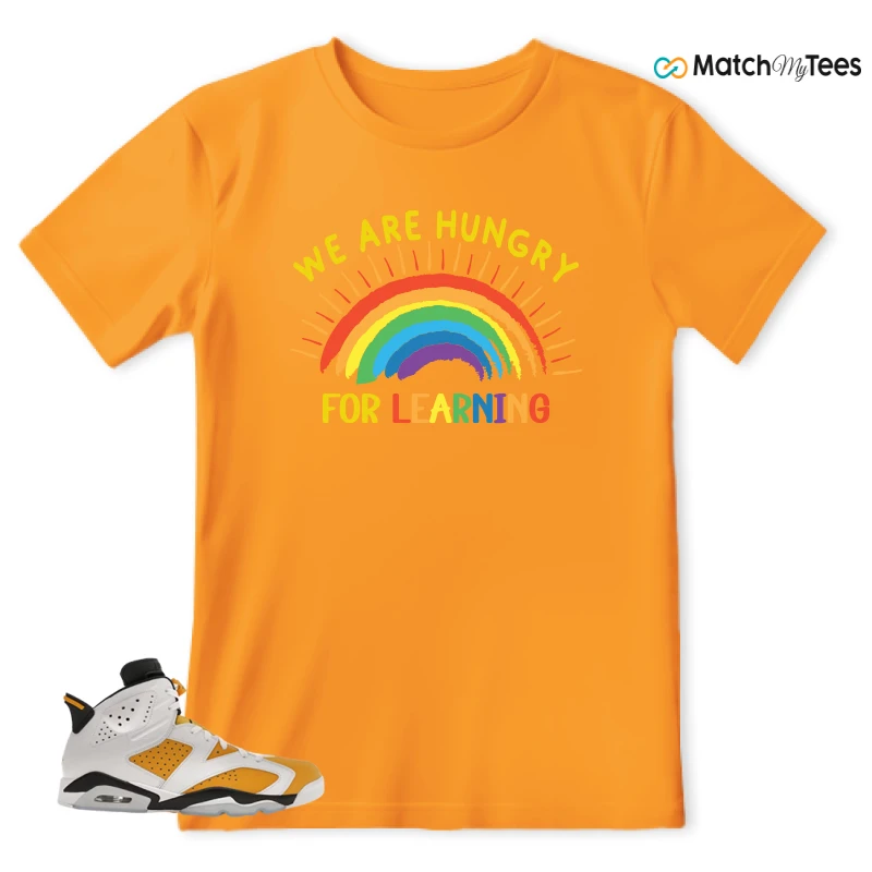 NIKE AIR JORDAN 6 YELLOW OCHRE SNEAKER Matching Tees t-shirt