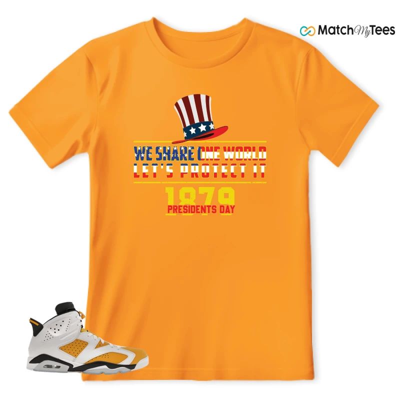 NIKE AIR JORDAN 6 YELLOW OCHRE SNEAKER Matching Tees t-shirt