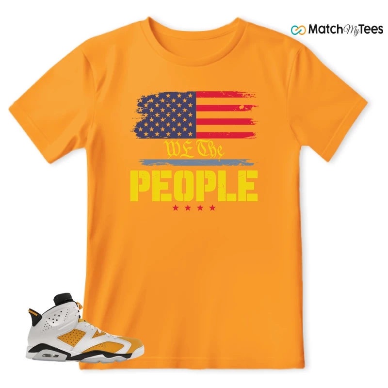 NIKE AIR JORDAN 6 YELLOW OCHRE SNEAKER Matching Tees t-shirt