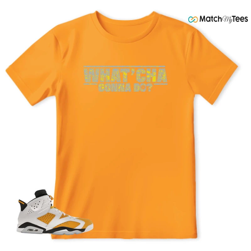 NIKE AIR JORDAN 6 YELLOW OCHRE SNEAKER Matching Tees t-shirt