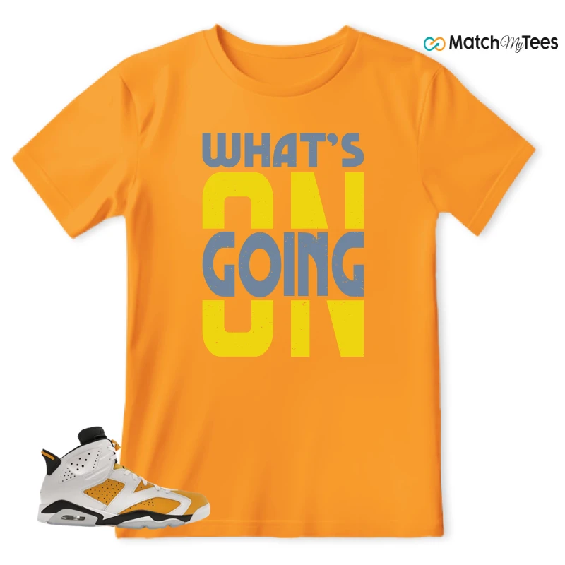 NIKE AIR JORDAN 6 YELLOW OCHRE SNEAKER Matching Tees t-shirt