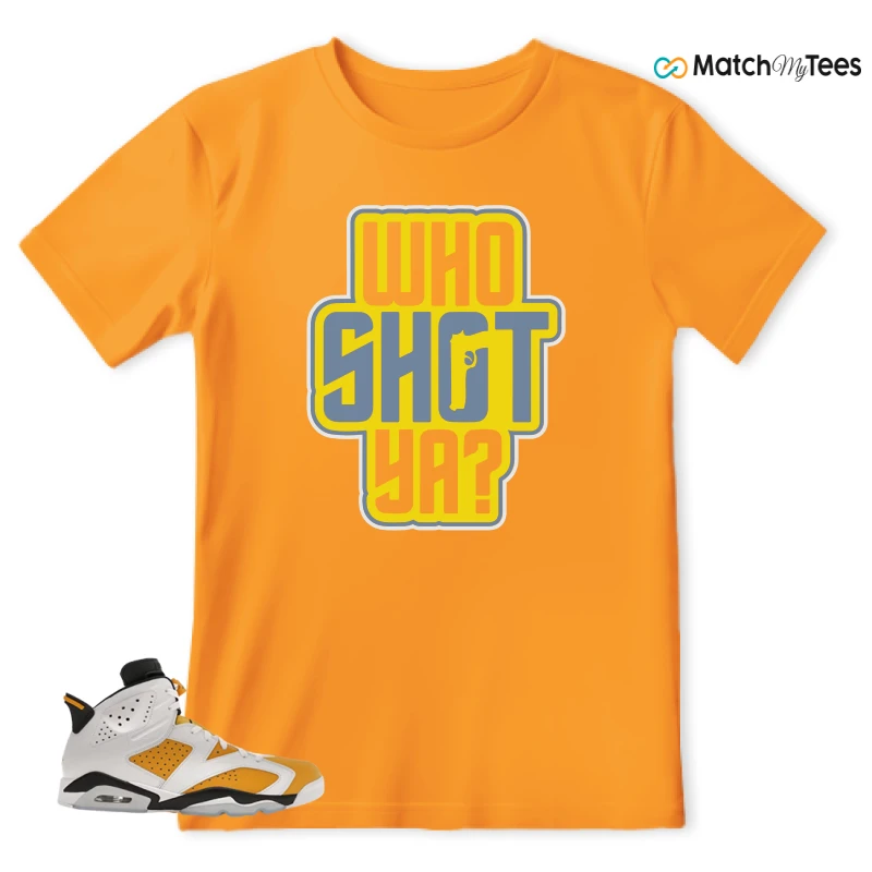 NIKE AIR JORDAN 6 YELLOW OCHRE SNEAKER Matching Tees t-shirt