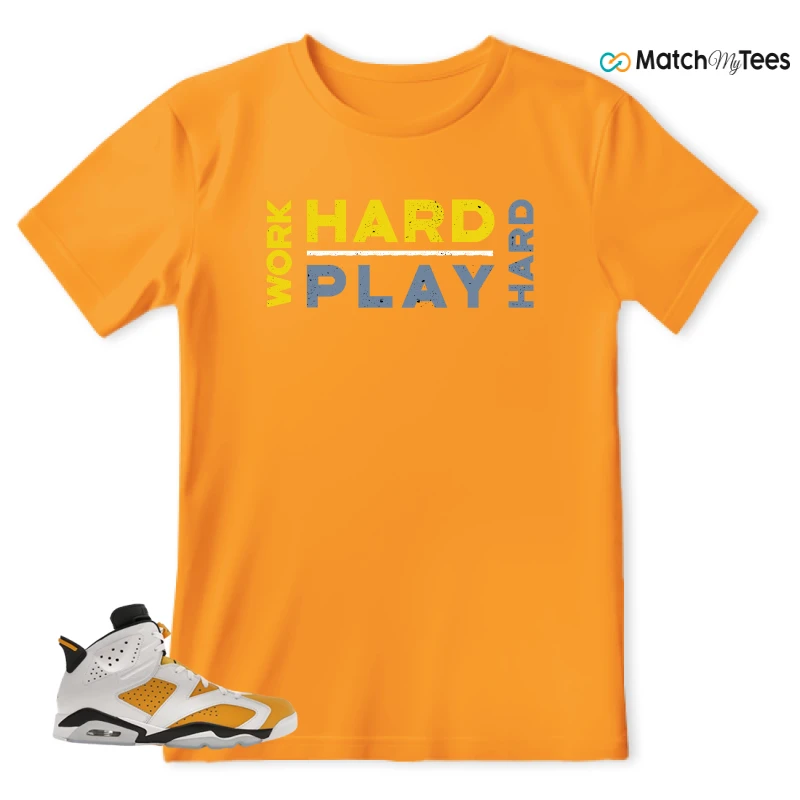 NIKE AIR JORDAN 6 YELLOW OCHRE SNEAKER Matching Tees t-shirt