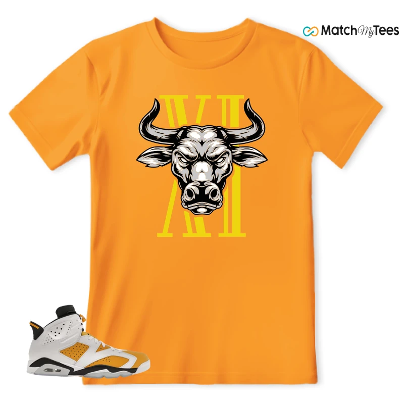 NIKE AIR JORDAN 6 YELLOW OCHRE SNEAKER Matching Tees t-shirt