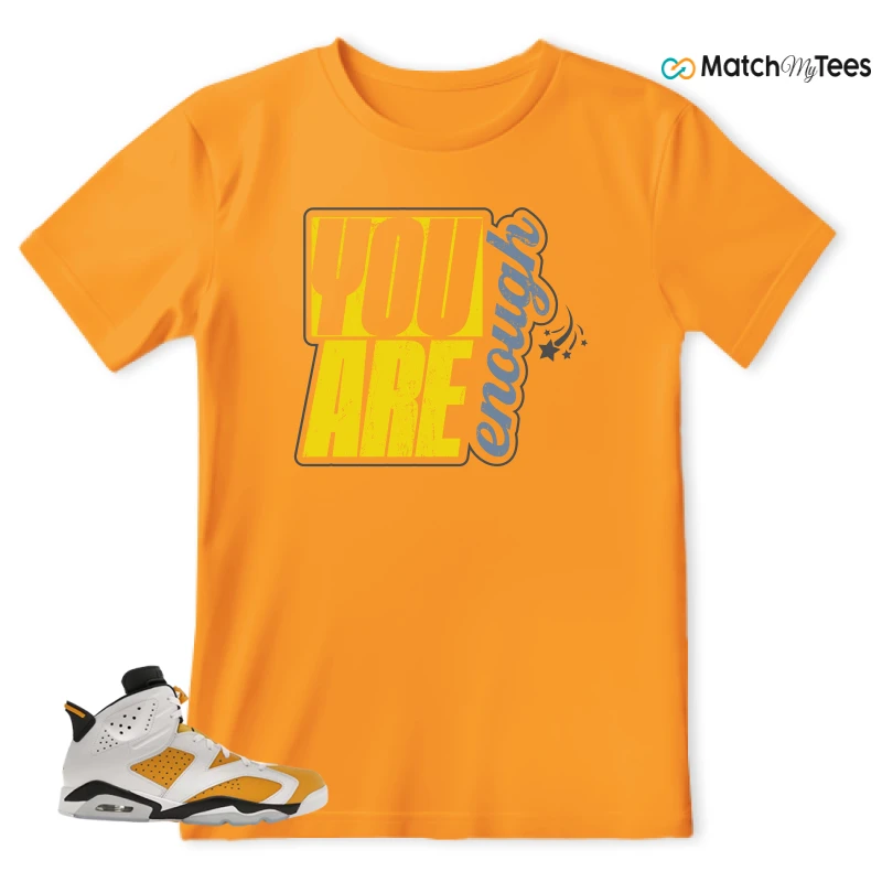 NIKE AIR JORDAN 6 YELLOW OCHRE SNEAKER Matching Tees t-shirt