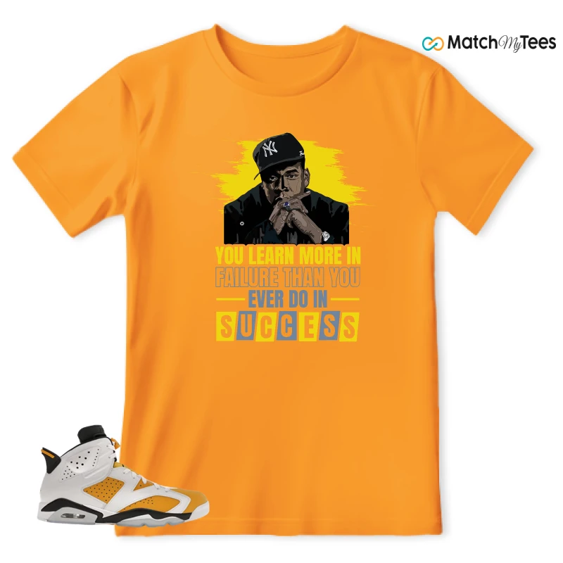 NIKE AIR JORDAN 6 YELLOW OCHRE SNEAKER Matching Tees t-shirt