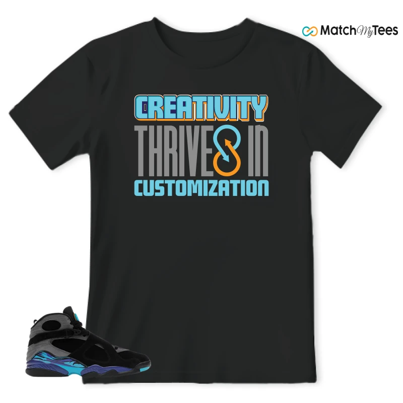 NIKE AIR JORDAN 8 AQUA SNEAKER Matching Tees t-shirt