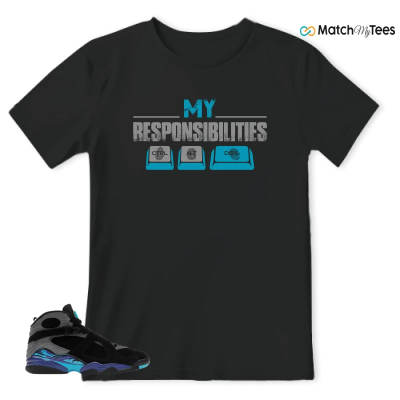 NIKE AIR JORDAN 8 AQUA SNEAKER Matching Tees t-shirt