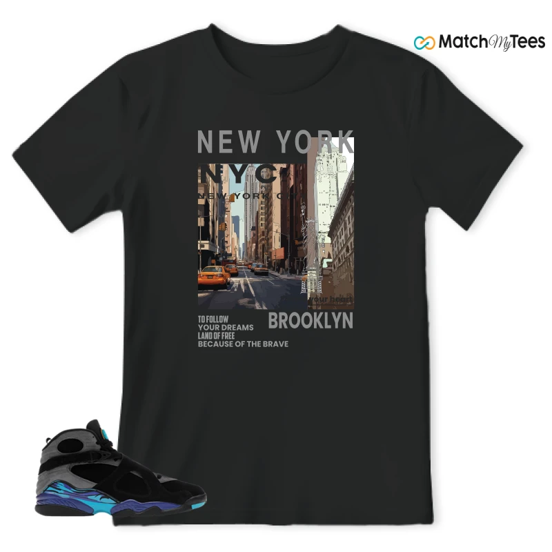 NIKE AIR JORDAN 8 AQUA SNEAKER Matching Tees t-shirt