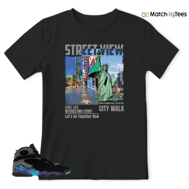NIKE AIR JORDAN 8 AQUA SNEAKER Matching Tees t-shirt