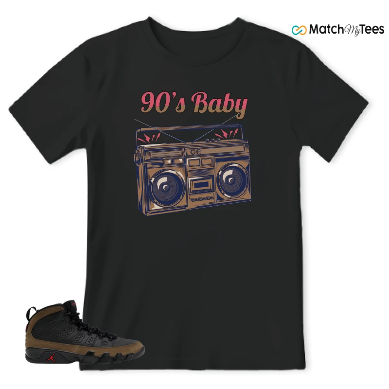 NIKE AIR JORDAN 9 OLIVE SNEAKER Matching Tees t-shirt