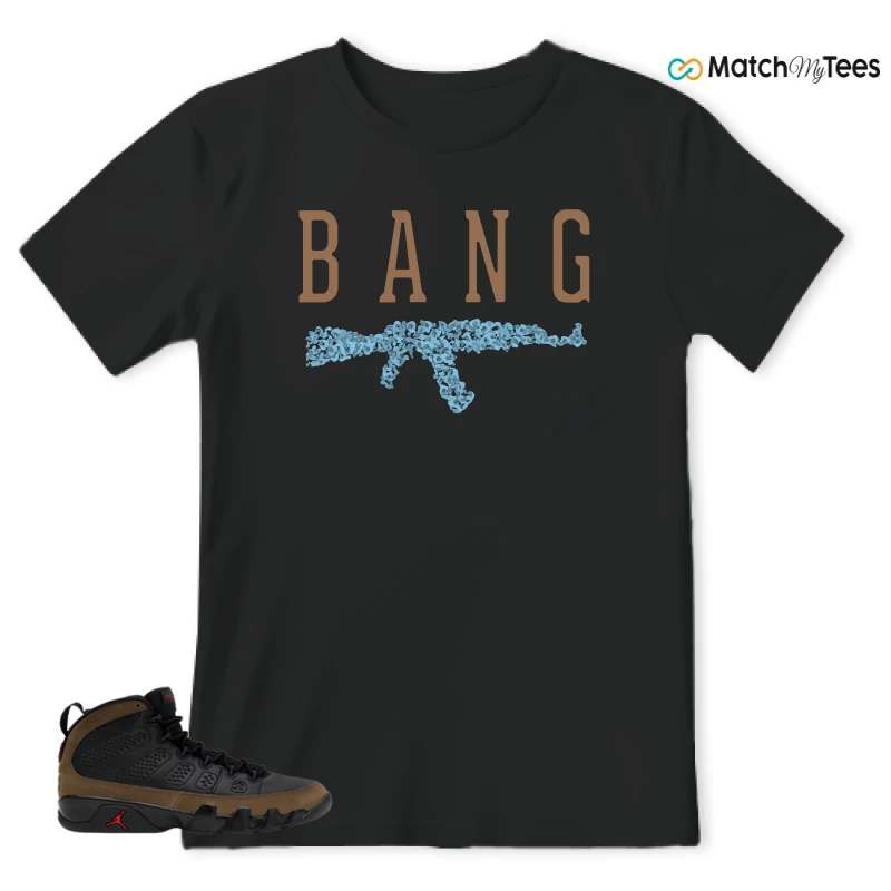 NIKE AIR JORDAN 9 OLIVE SNEAKER Matching Tees t-shirt