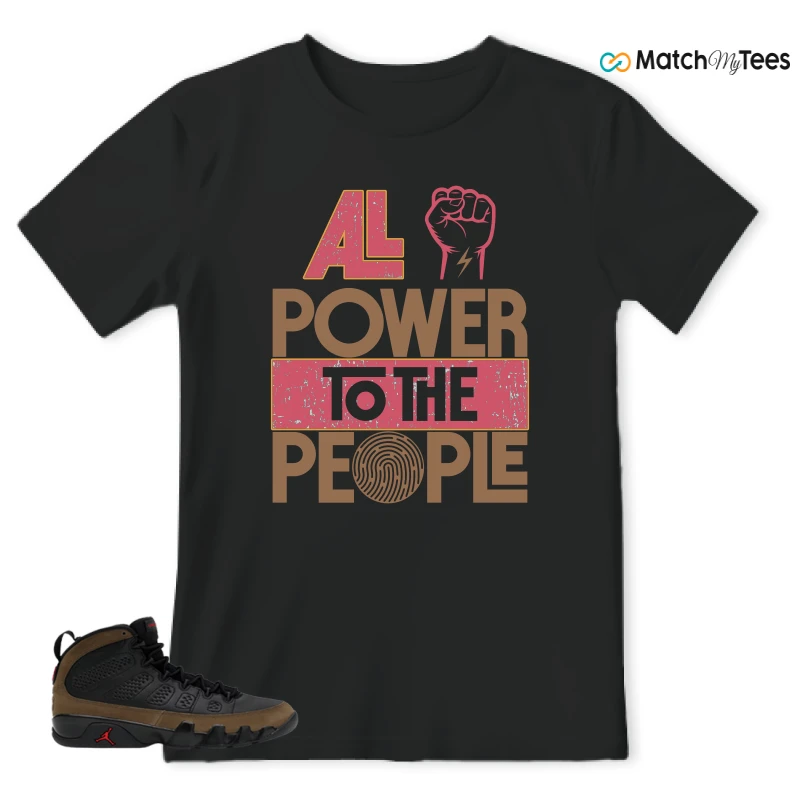 NIKE AIR JORDAN 9 OLIVE SNEAKER Matching Tees t-shirt