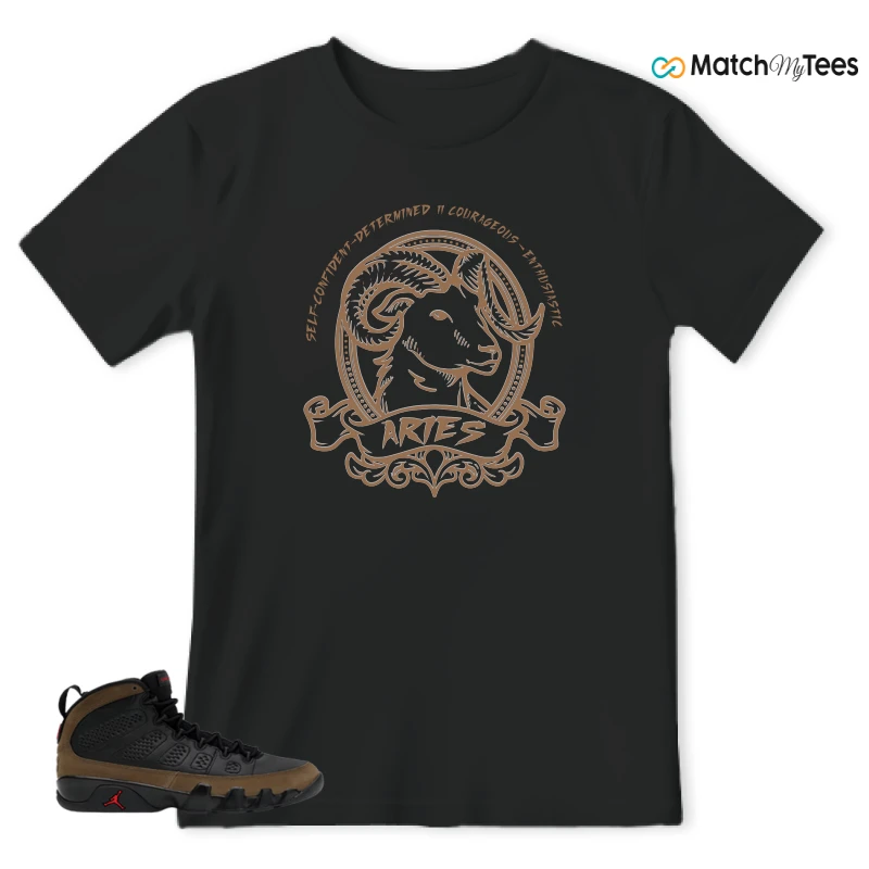NIKE AIR JORDAN 9 OLIVE SNEAKER Matching Tees t-shirt
