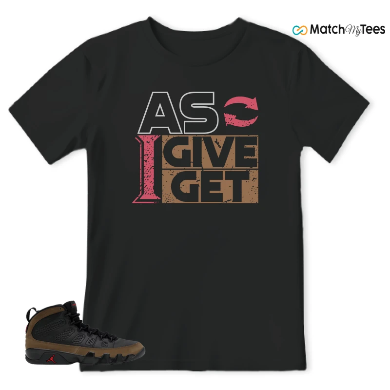 NIKE AIR JORDAN 9 OLIVE SNEAKER Matching Tees t-shirt