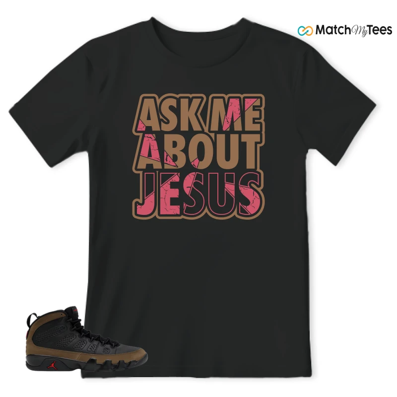 NIKE AIR JORDAN 9 OLIVE SNEAKER Matching Tees t-shirt