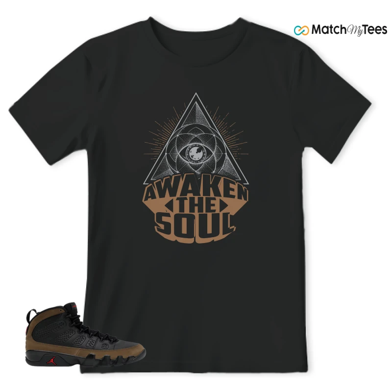 NIKE AIR JORDAN 9 OLIVE SNEAKER Matching Tees t-shirt