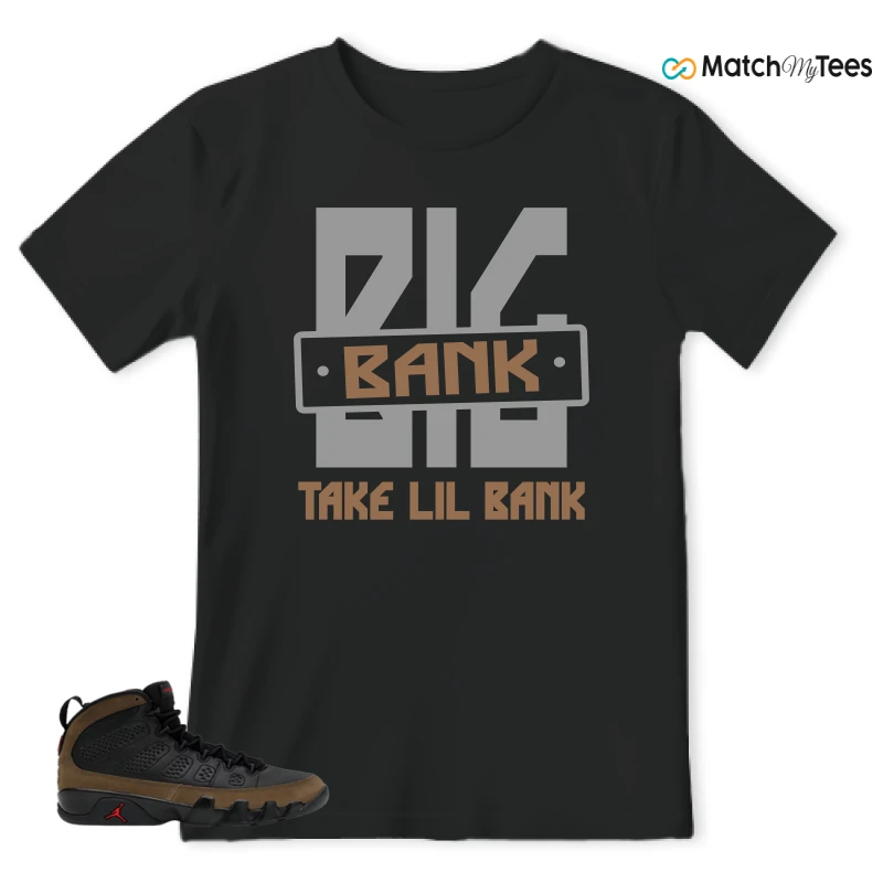 NIKE AIR JORDAN 9 OLIVE SNEAKER Matching Tees t-shirt