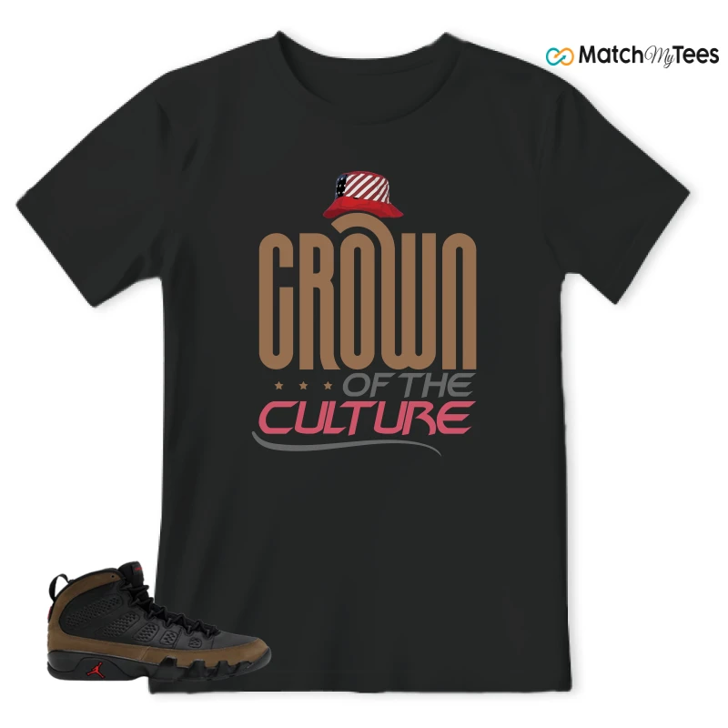 NIKE AIR JORDAN 9 OLIVE SNEAKER Matching Tees t-shirt