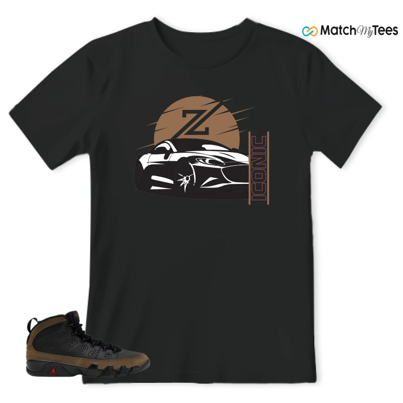 NIKE AIR JORDAN 9 OLIVE SNEAKER Matching Tees t-shirt
