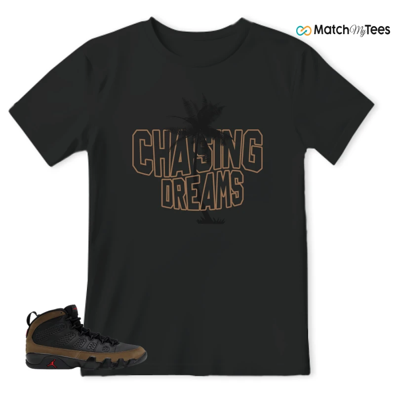 NIKE AIR JORDAN 9 OLIVE SNEAKER Matching Tees t-shirt