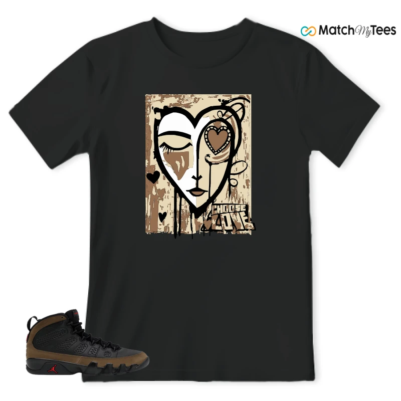 NIKE AIR JORDAN 9 OLIVE SNEAKER Matching Tees t-shirt