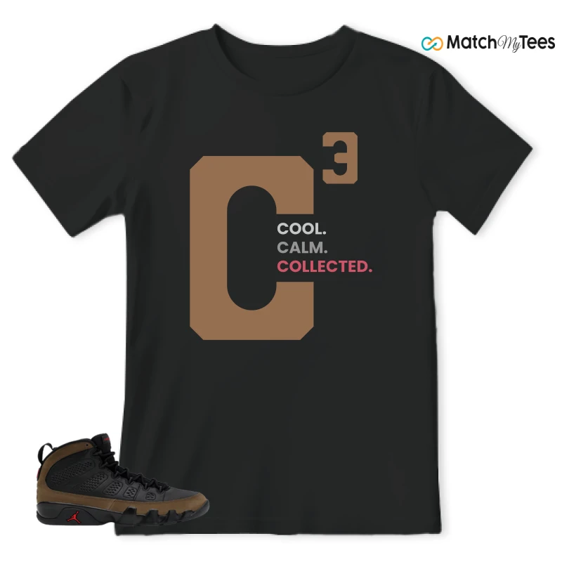 NIKE AIR JORDAN 9 OLIVE SNEAKER Matching Tees t-shirt