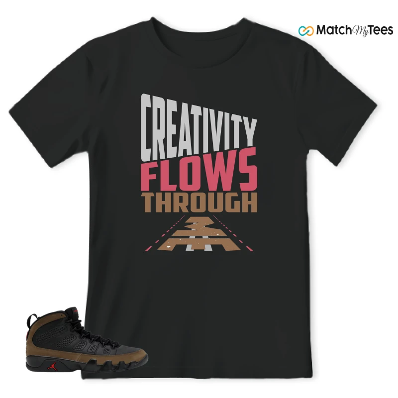 NIKE AIR JORDAN 9 OLIVE SNEAKER Matching Tees t-shirt