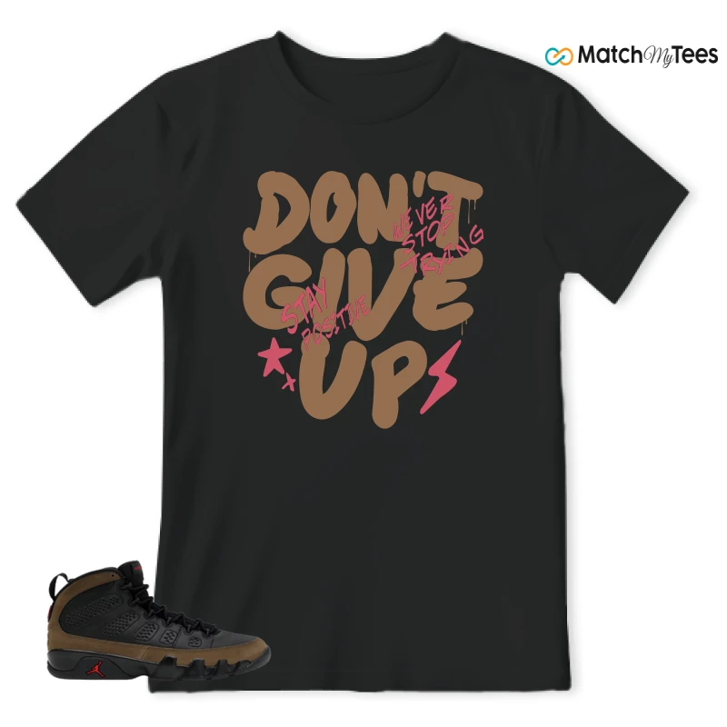NIKE AIR JORDAN 9 OLIVE SNEAKER Matching Tees t-shirt