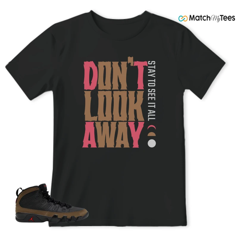 NIKE AIR JORDAN 9 OLIVE SNEAKER Matching Tees t-shirt