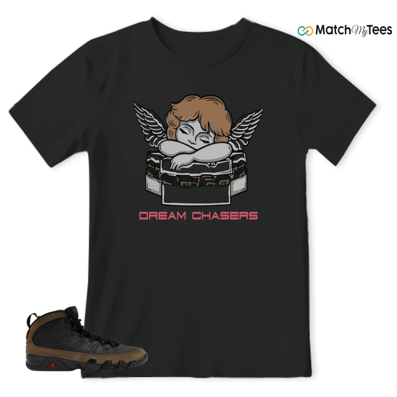 NIKE AIR JORDAN 9 OLIVE SNEAKER Matching Tees t-shirt