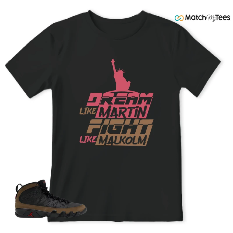 NIKE AIR JORDAN 9 OLIVE SNEAKER Matching Tees t-shirt