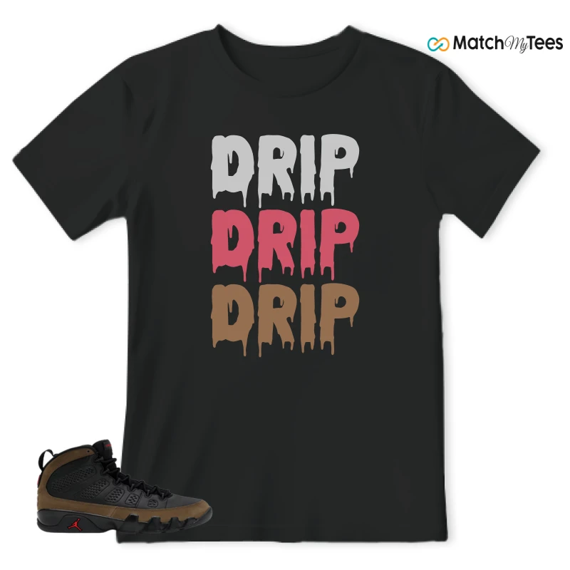 NIKE AIR JORDAN 9 OLIVE SNEAKER Matching Tees t-shirt