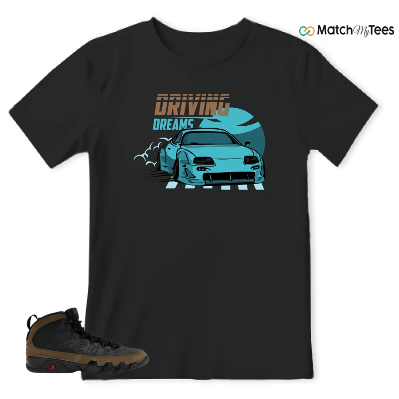 NIKE AIR JORDAN 9 OLIVE SNEAKER Matching Tees t-shirt