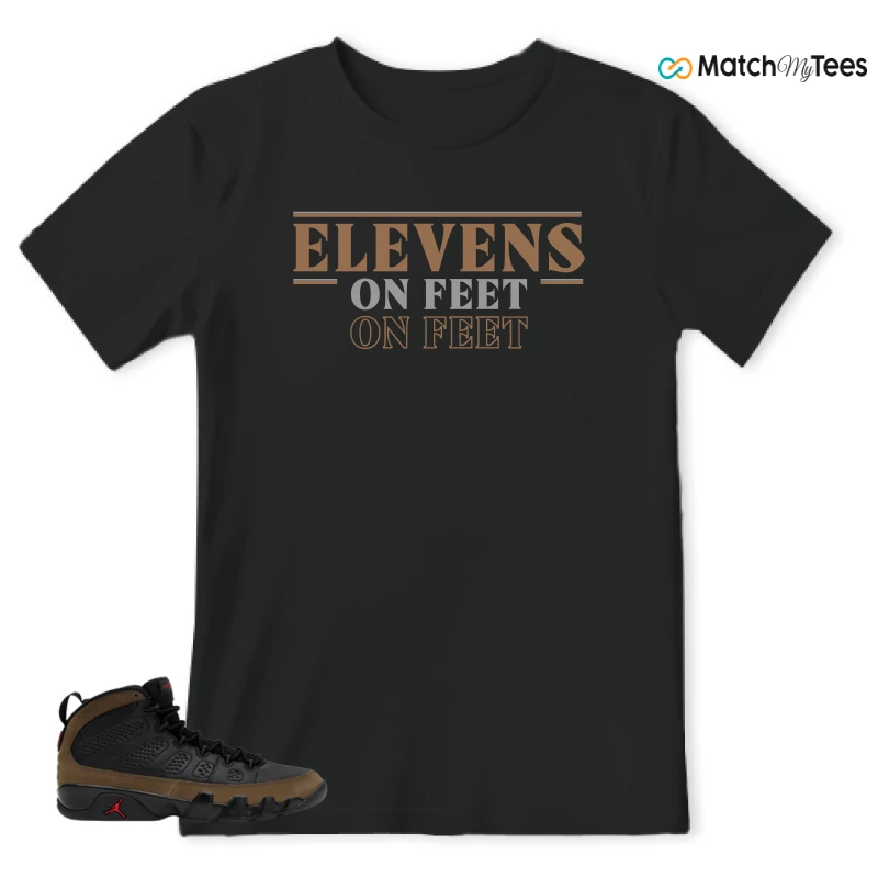 NIKE AIR JORDAN 9 OLIVE SNEAKER Matching Tees t-shirt