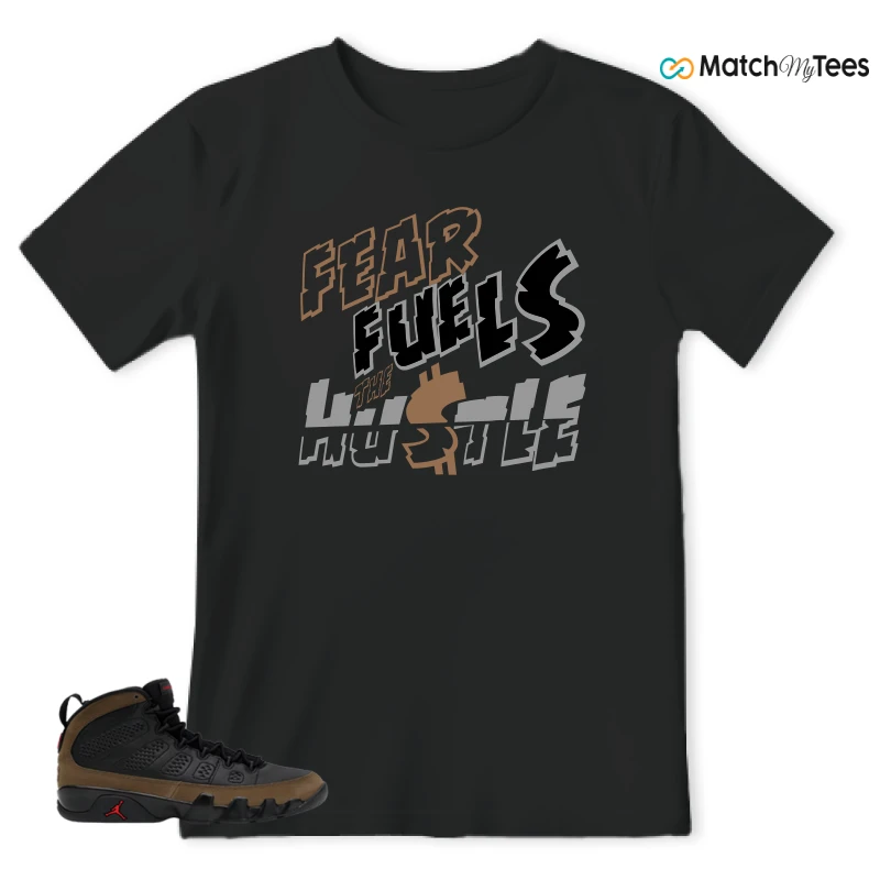 NIKE AIR JORDAN 9 OLIVE SNEAKER Matching Tees t-shirt